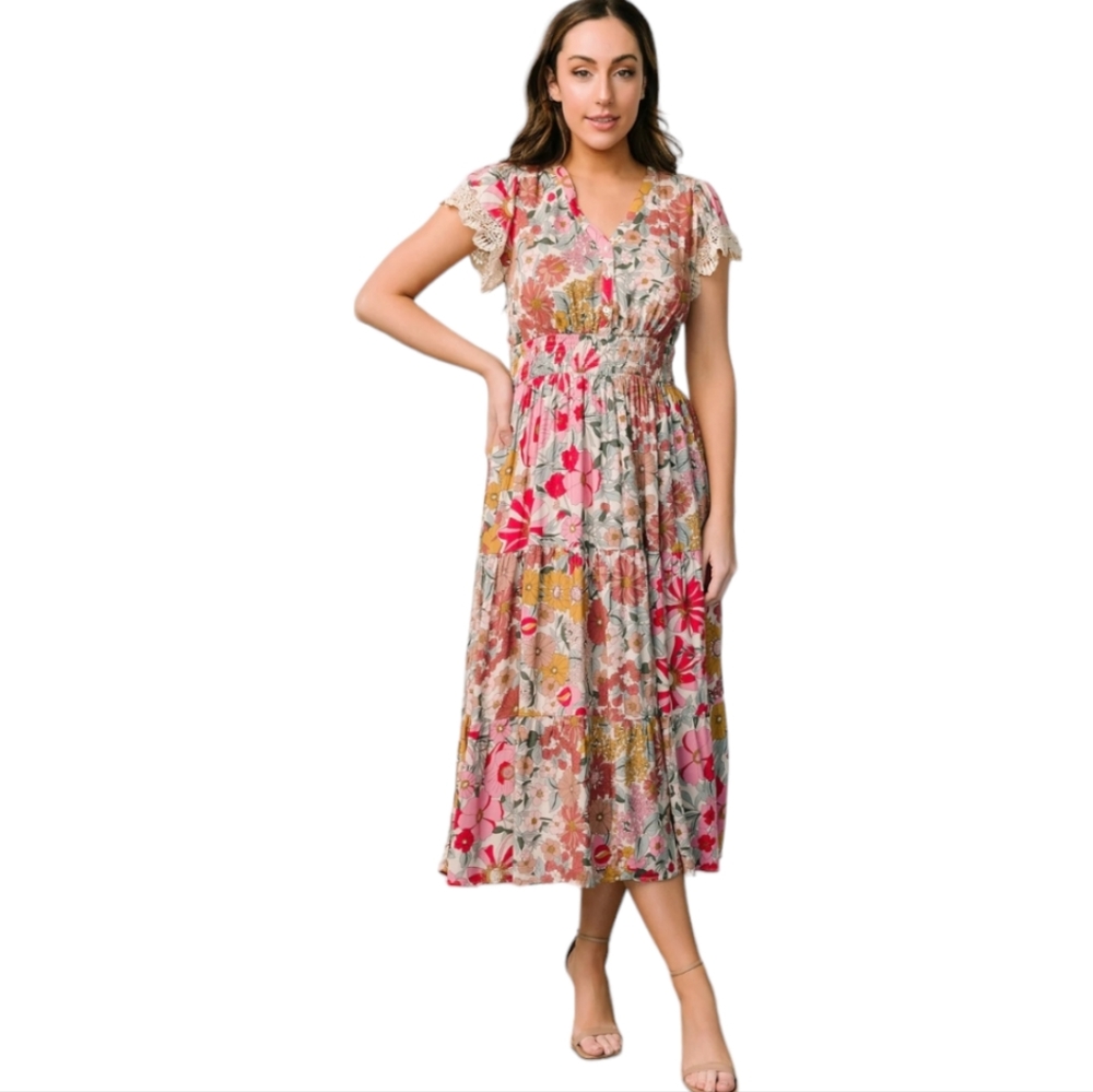 FINAL SALE TODAY! Baltic Born Floral Multicolor Dress